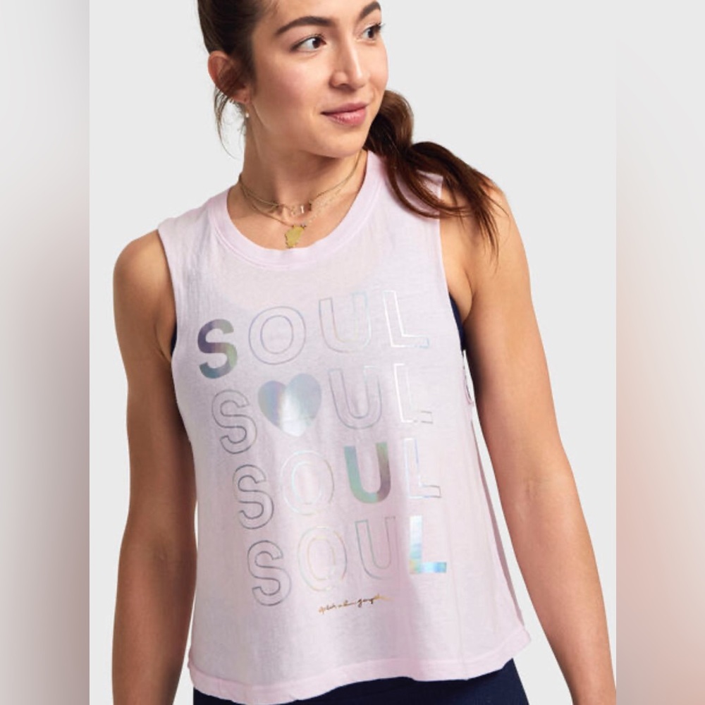 SoulCycle iridescent crop tank size medium